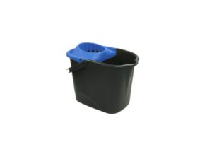 Cubo Negro c/Escurr. Azul 15L.